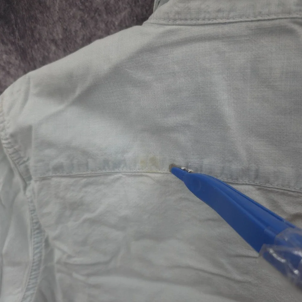 Banana Republic‎ Western Shirt Mens Large White Pearl Snap Cowboy Rodeo Rancher*